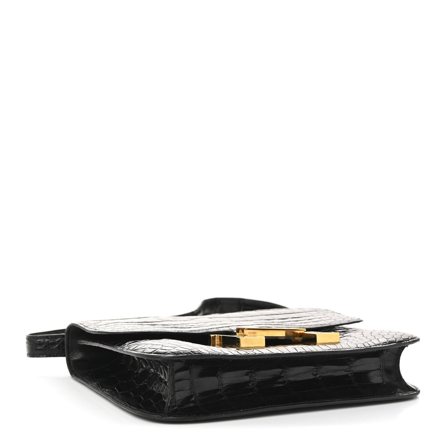Shiny Caiman Crocodile Constance 23 Black