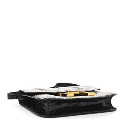 Shiny Caiman Crocodile Constance 23 Black
