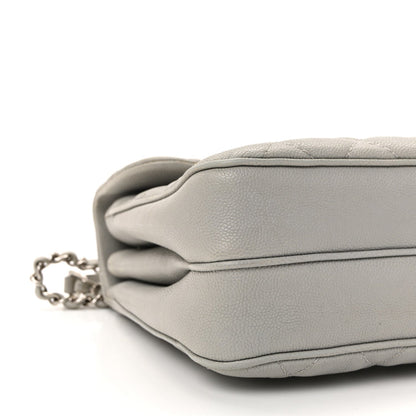Caviar Quilted Medium Urban Companion Flap Grey