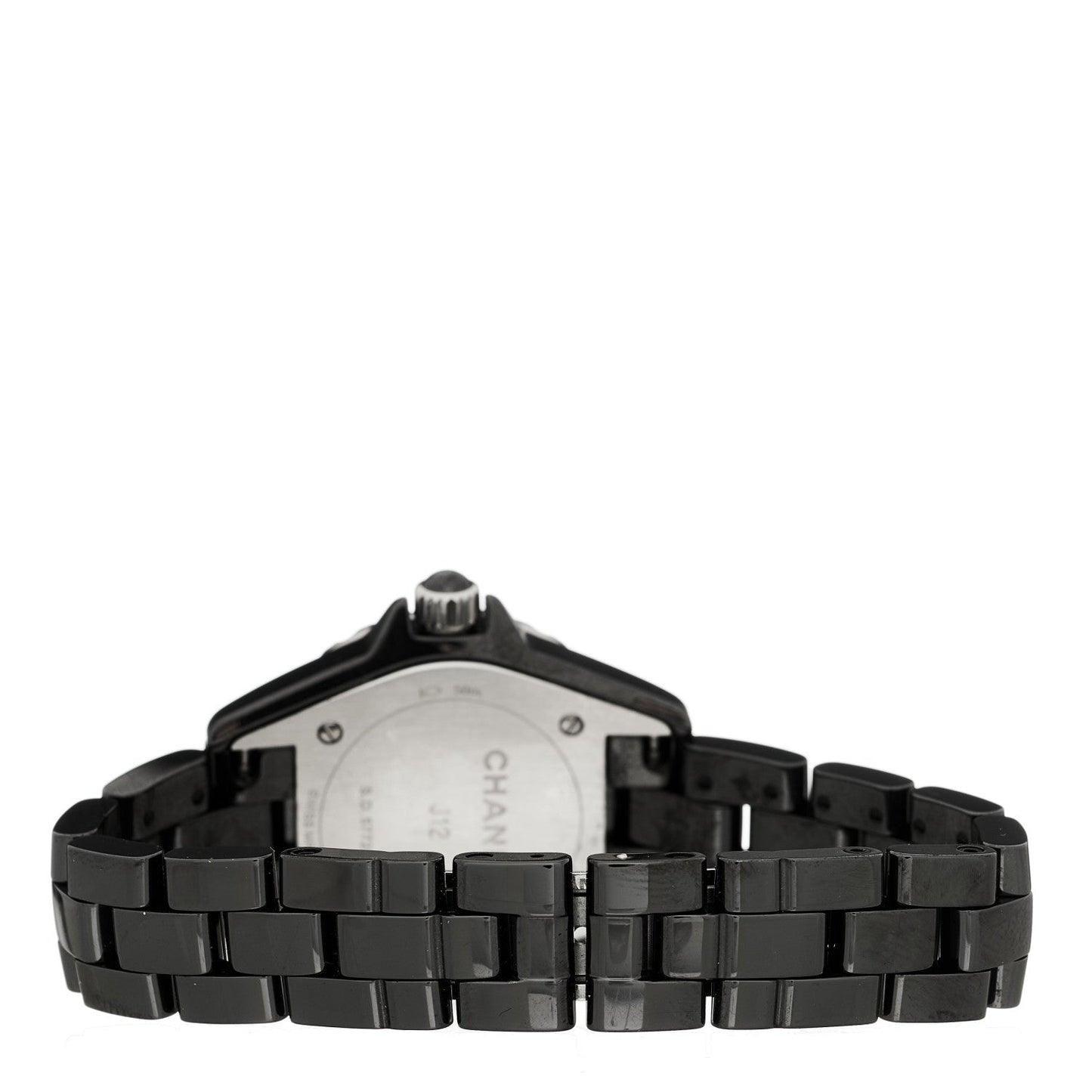 Stainless Steel Ceramic Diamond 29mm J12 Quartz Watch Black