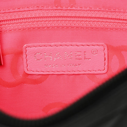 Calfskin Quilted Cambon Pochette Black