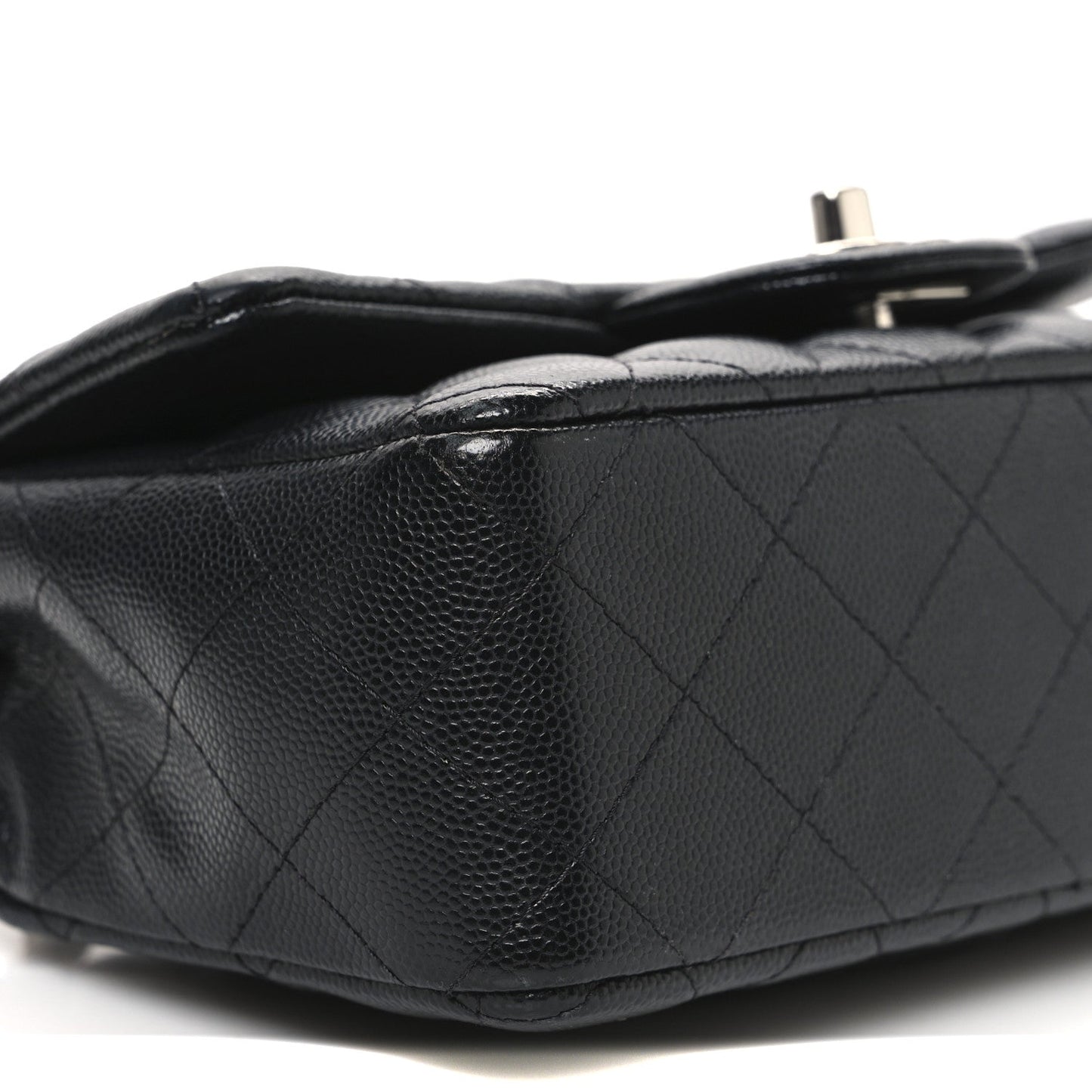 Caviar Quilted Mini Rectangular Flap Black