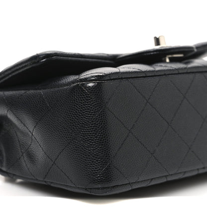 Caviar Quilted Mini Rectangular Flap Black