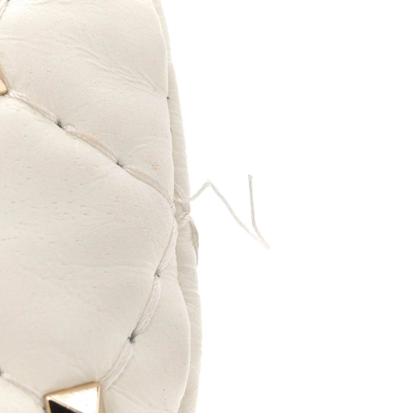 Nappa Small Rockstud Spike Hobo Ivory