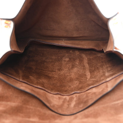 Shiny Lambskin Soft Triomphe Besace Bag Soft Tan