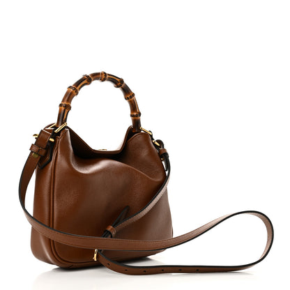 Softy Wonka Textured Dollar Calfskin Small Diana Shoulder Bag Cuir