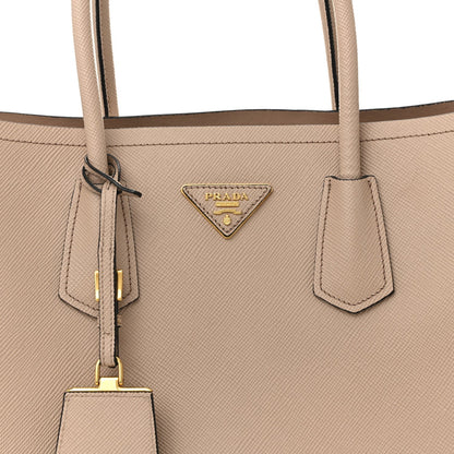 Saffiano Cuir Medium Double Bag Cipria