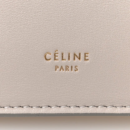 Smooth Calfskin Mini Clasp Bag Light Grey
