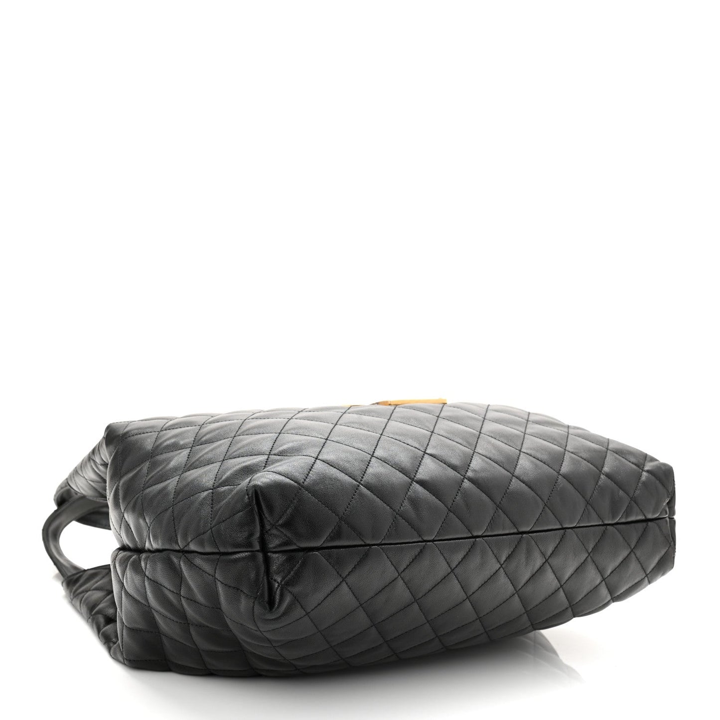 Lambskin Quilted Maxi Icare Shopping Tote Black