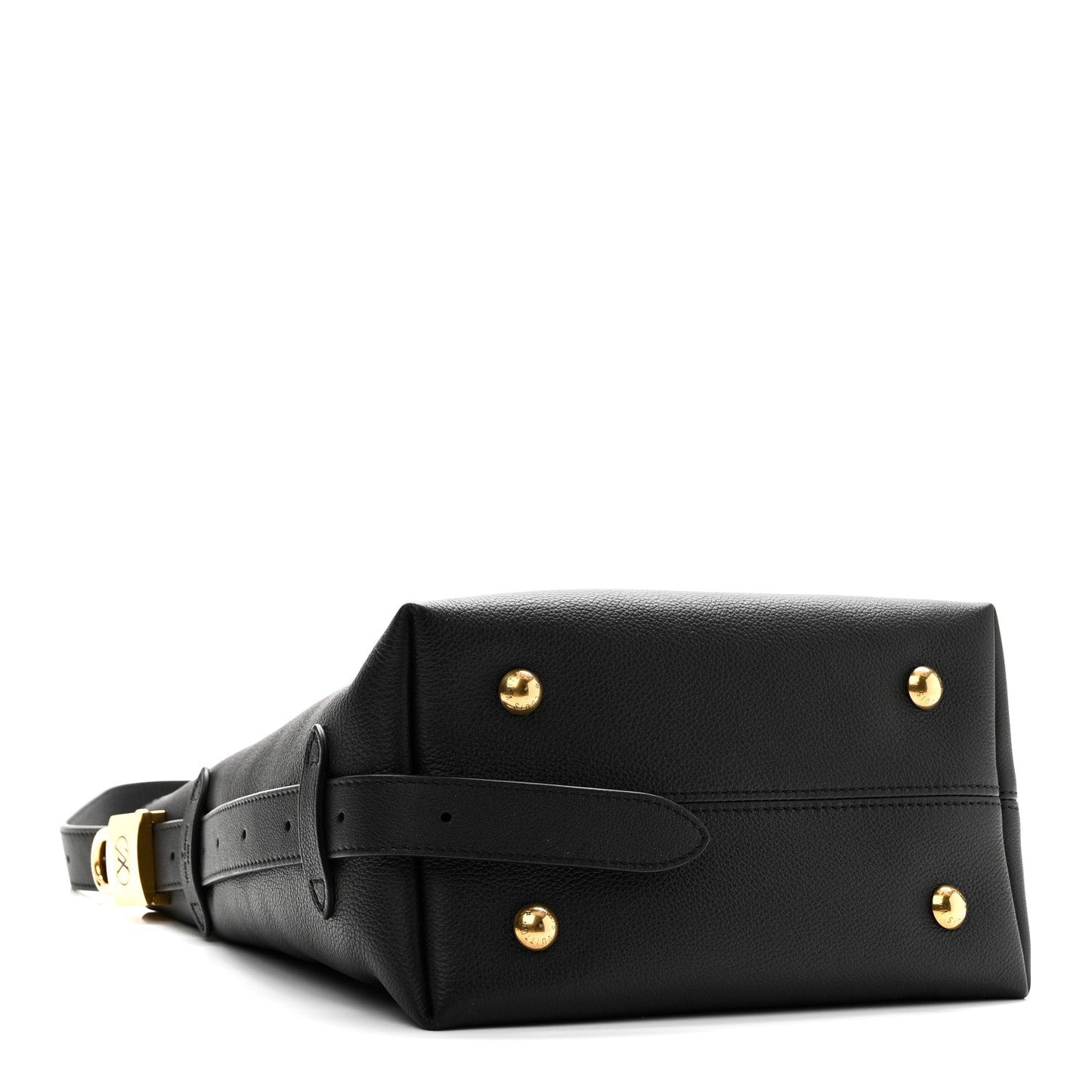 Grained Calfskin Low Key Hobo PM Black