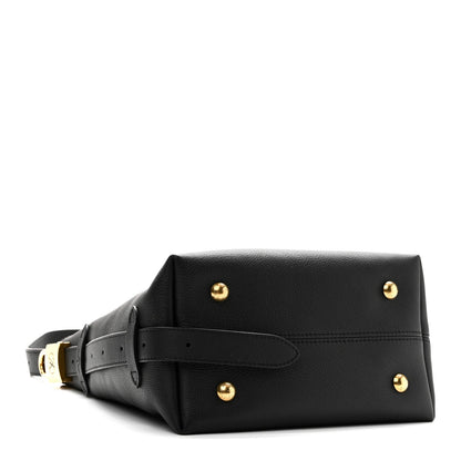 Grained Calfskin Low Key Hobo PM Black