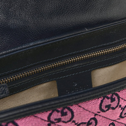 Monogram Multicolor Matelasse Diagonal Small GG Marmont Shoulder Bag Pink Blue