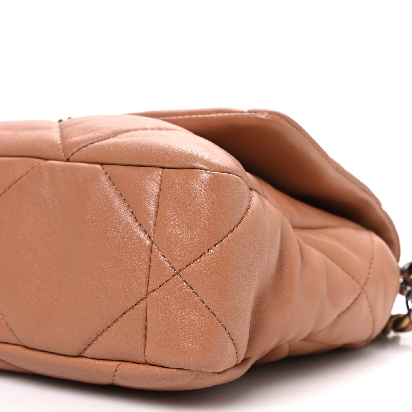 Lambskin Quilted Medium Chanel 19 Flap Brown