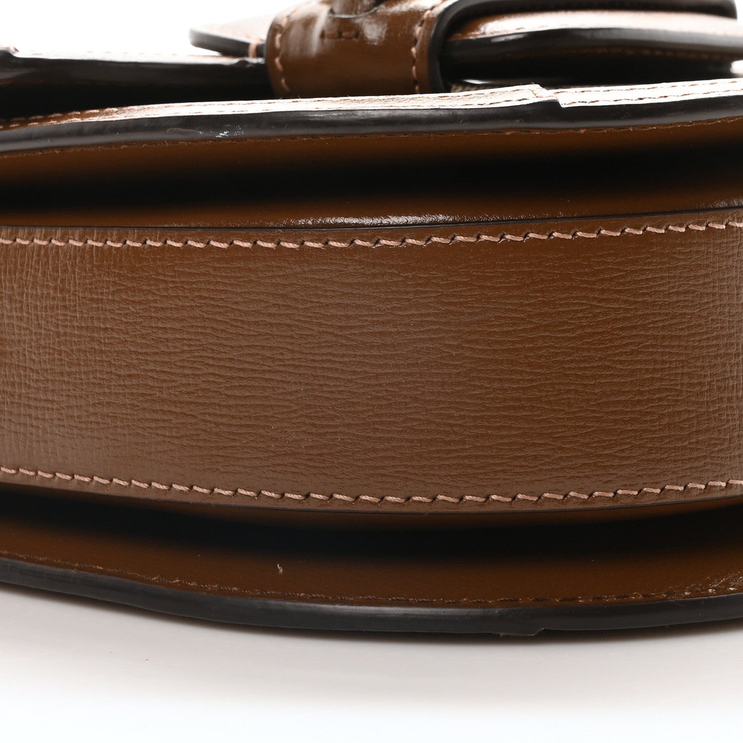 GG Supreme Monogram Mini Horsebit 1955 Rounded Shoulder Bag Beige Brown Sugar
