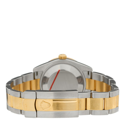 Stainless Steel 18K Yellow Gold Diamond Bezel 31mm Oyster Perpetual Datejust Watch Black 178383