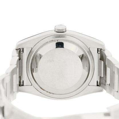 Stainless Steel 18K White Gold 36mm Oyster Perpetual Datejust Watch Pink Flowers 116234