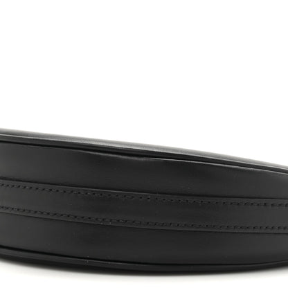 Soft Calfskin Arque Shoulder Bag Black