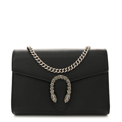 Calfskin Mini Dionysus Chain Wallet Black