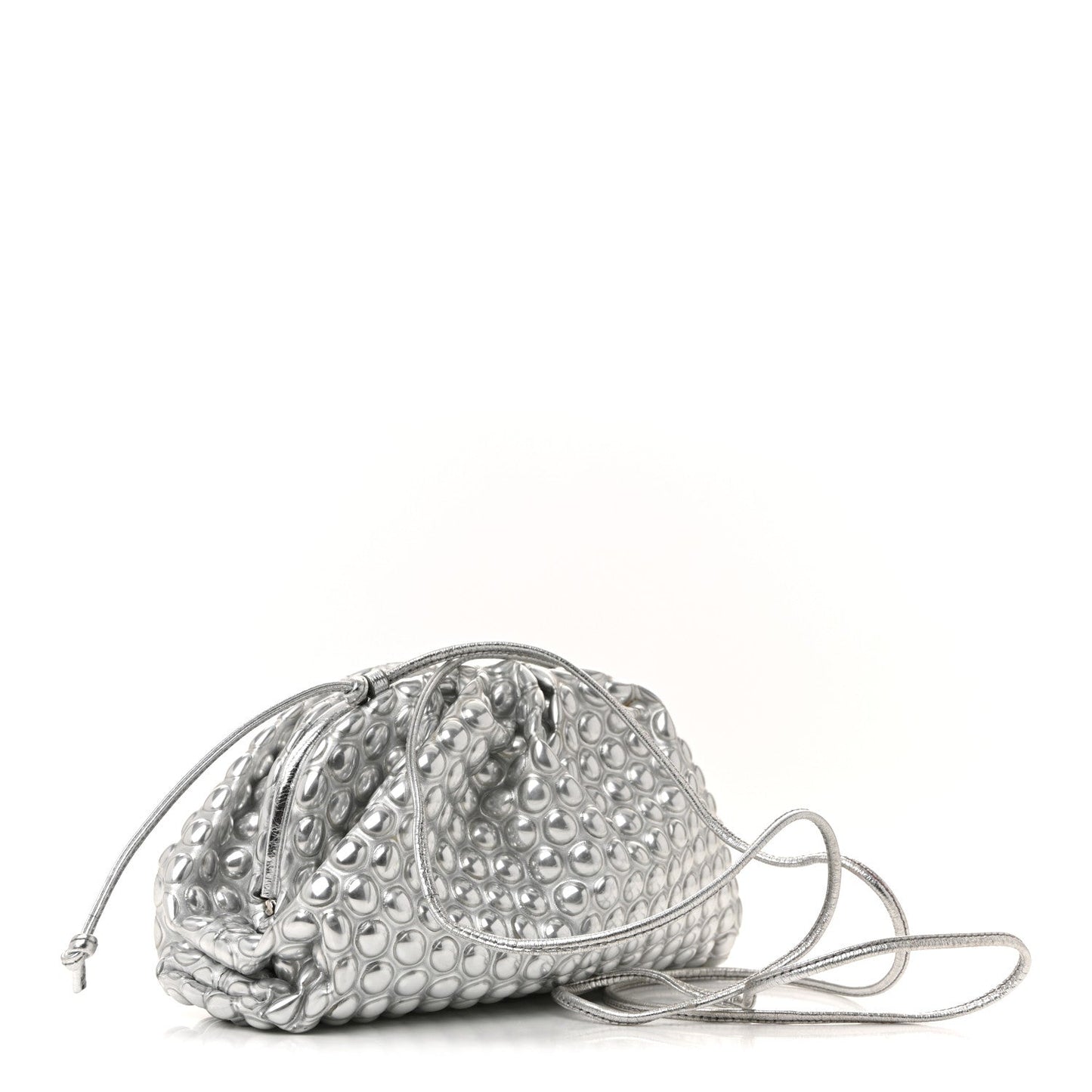 Metallic Fabric Bubble Wrap The Mini Pouch Silver