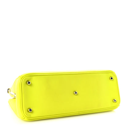 Smooth Calfskin Medium Diorissimo Tote Neon Yellow Light Blue
