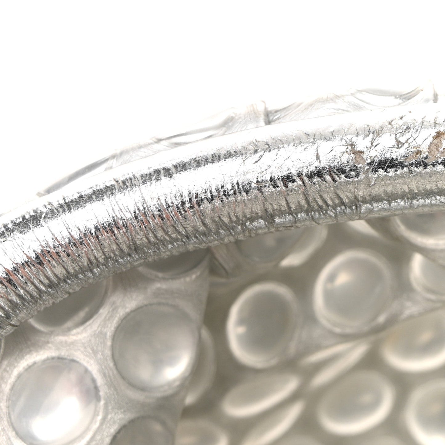 Metallic Fabric Bubble Wrap The Mini Pouch Silver