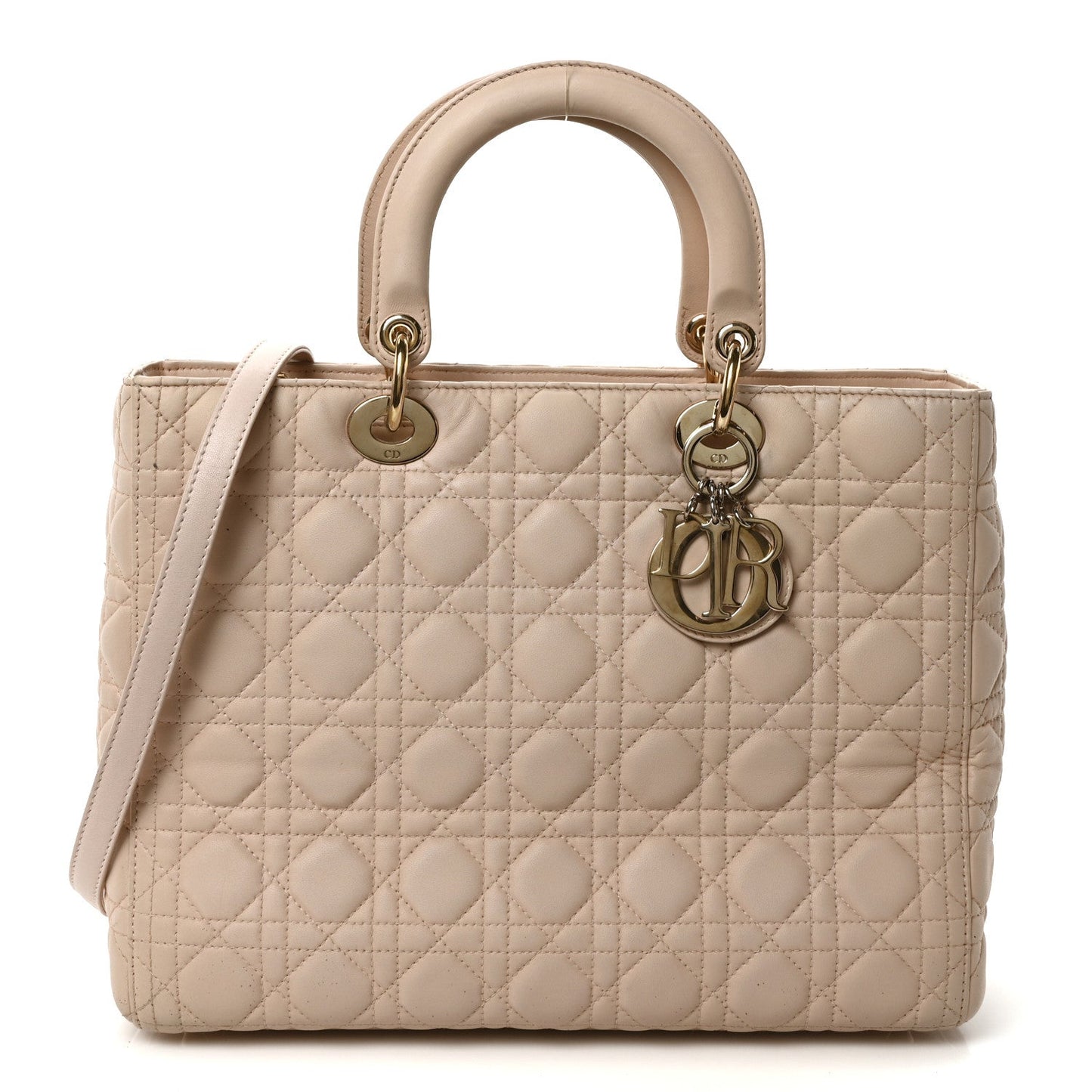 Lambskin Cannage Large Lady Dior Fard