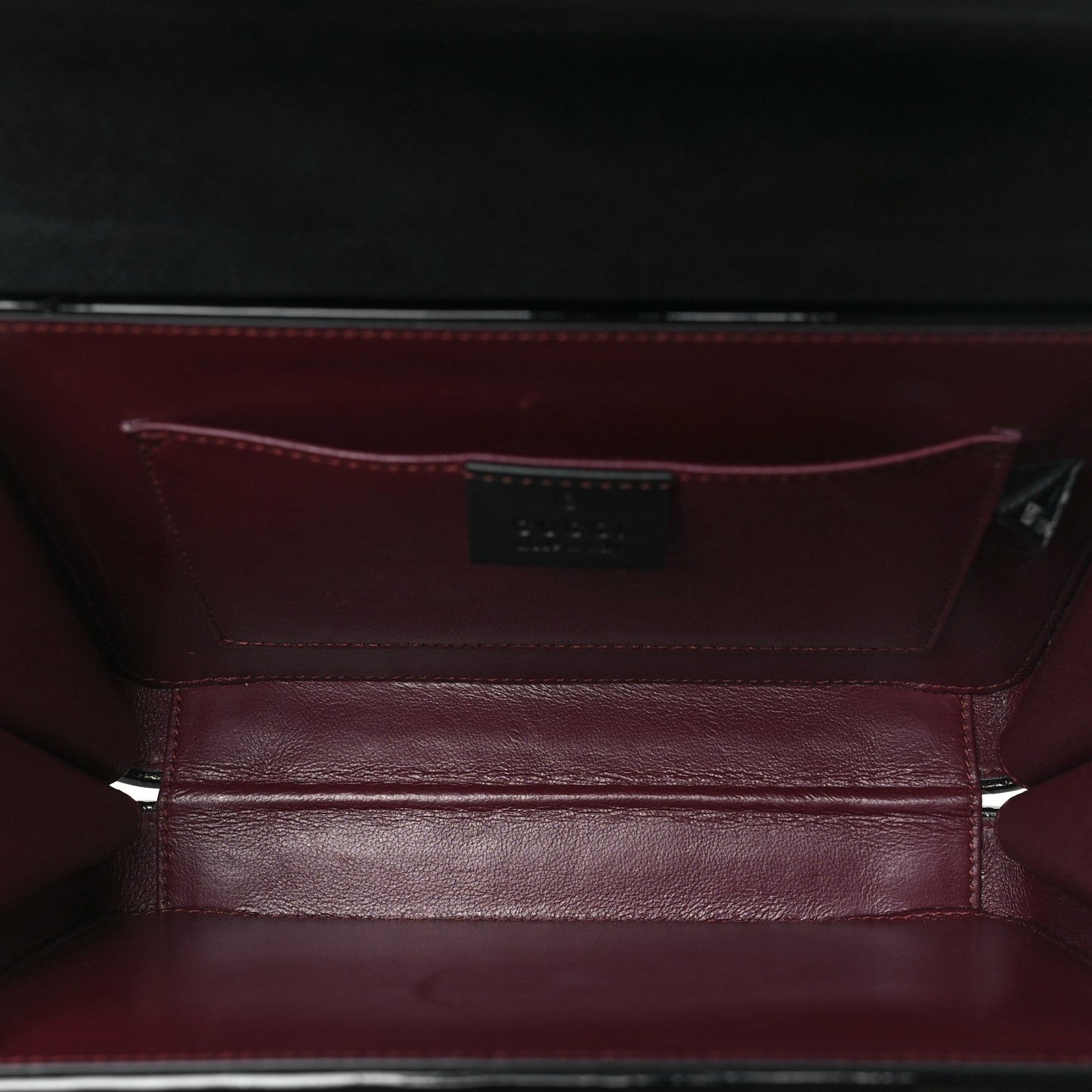 Mousse Top Patent Mini Sylvie 1969 Top Handle Bag Black