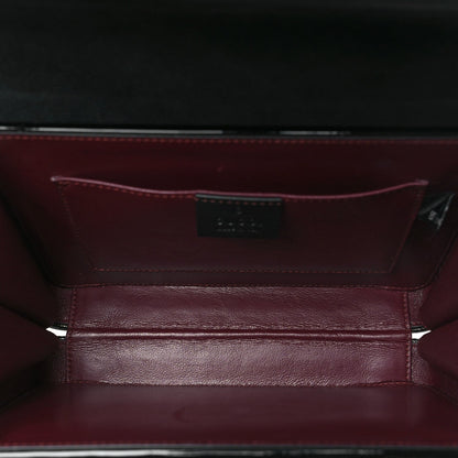 Mousse Top Patent Mini Sylvie 1969 Top Handle Bag Black