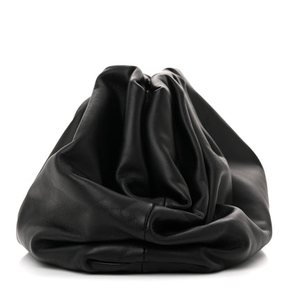 Smooth Butter Calf The Pouch Oversized Clutch Black