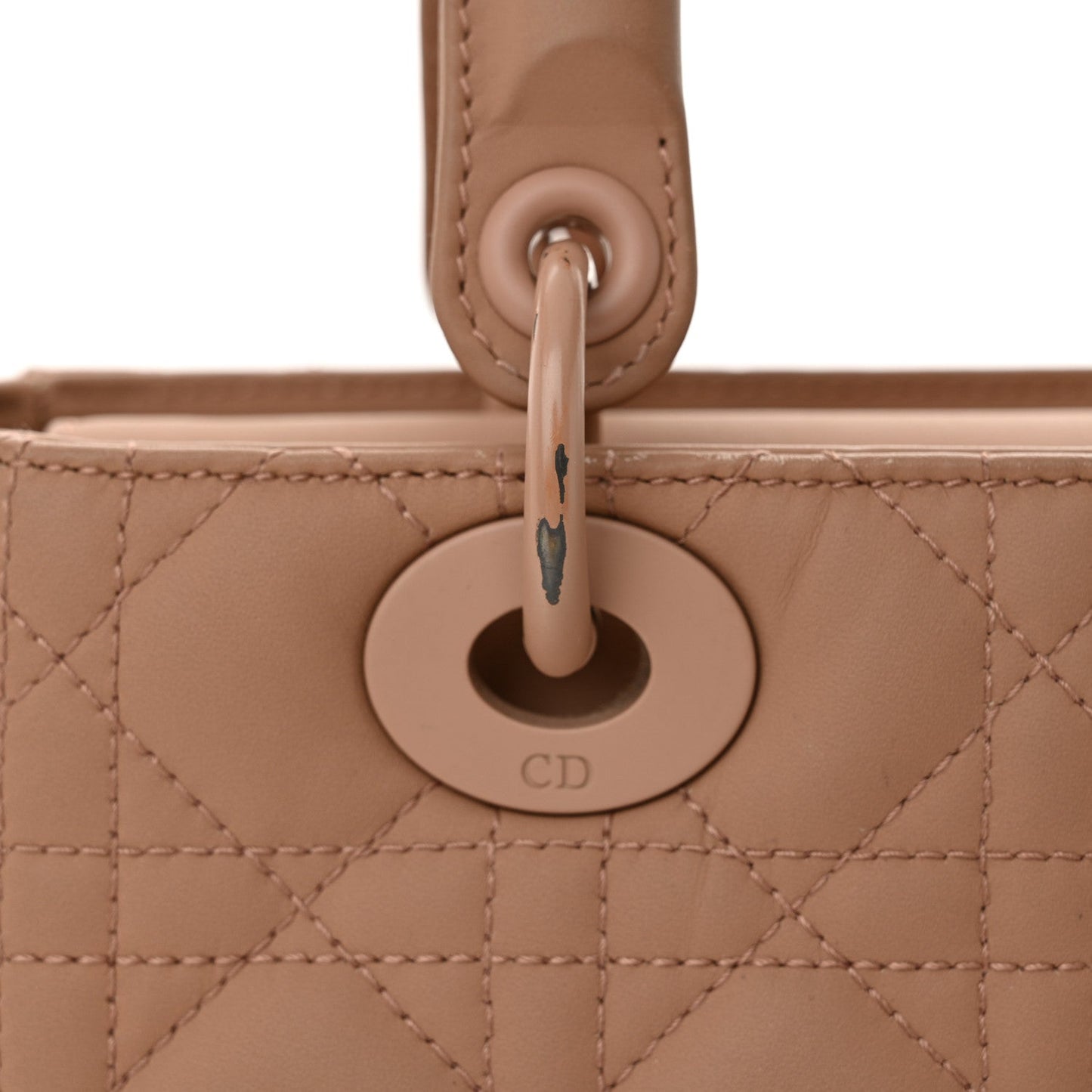 Ultra Matte Calfskin Cannage Medium Lady Dior Beige