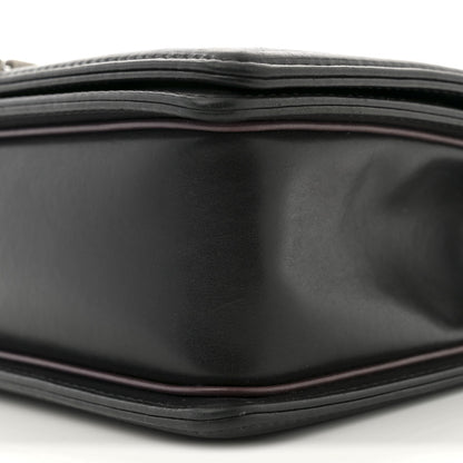Calfskin Embossed New Medium Paris Salzburg Boy Flap Black