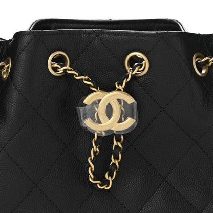 Caviar Quilted Mini Chanel 25 Handbag Black