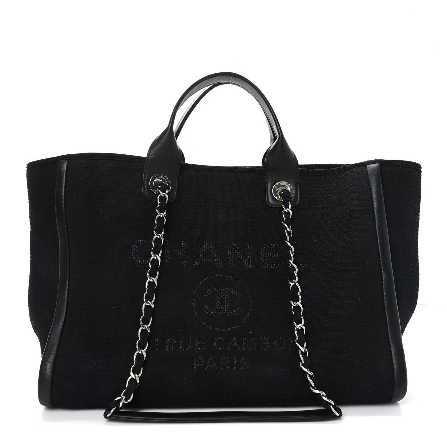 Canvas Medium Deauville Tote Black