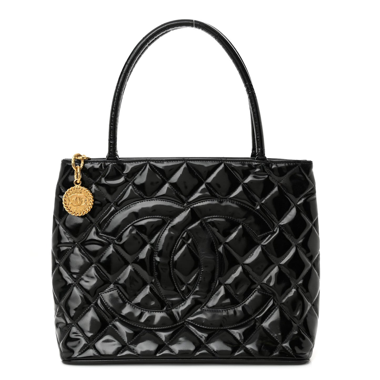 Patent Medallion Tote Black