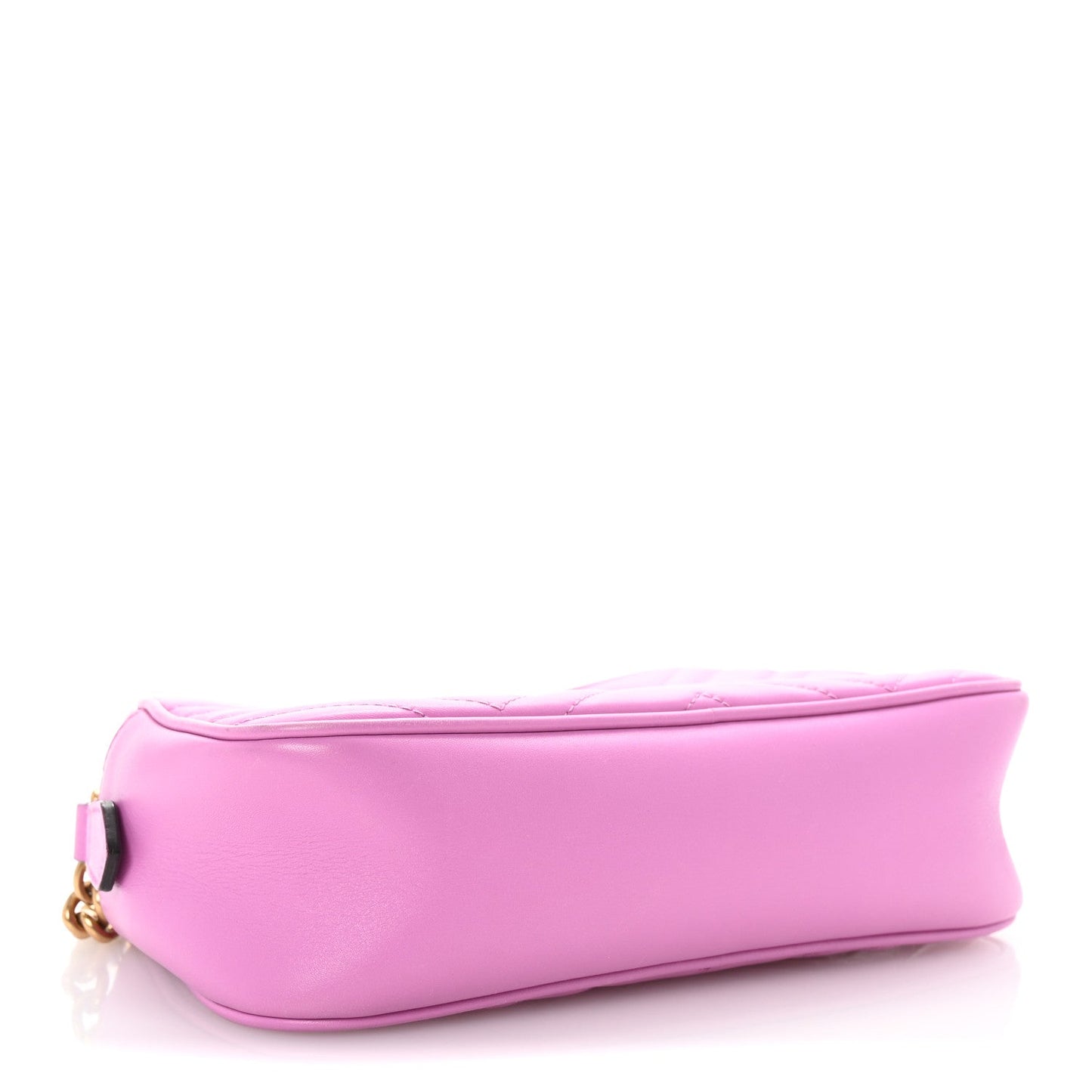 Calfskin Matelasse Small GG Marmont Chain Shoulder Bag Candy Mousse