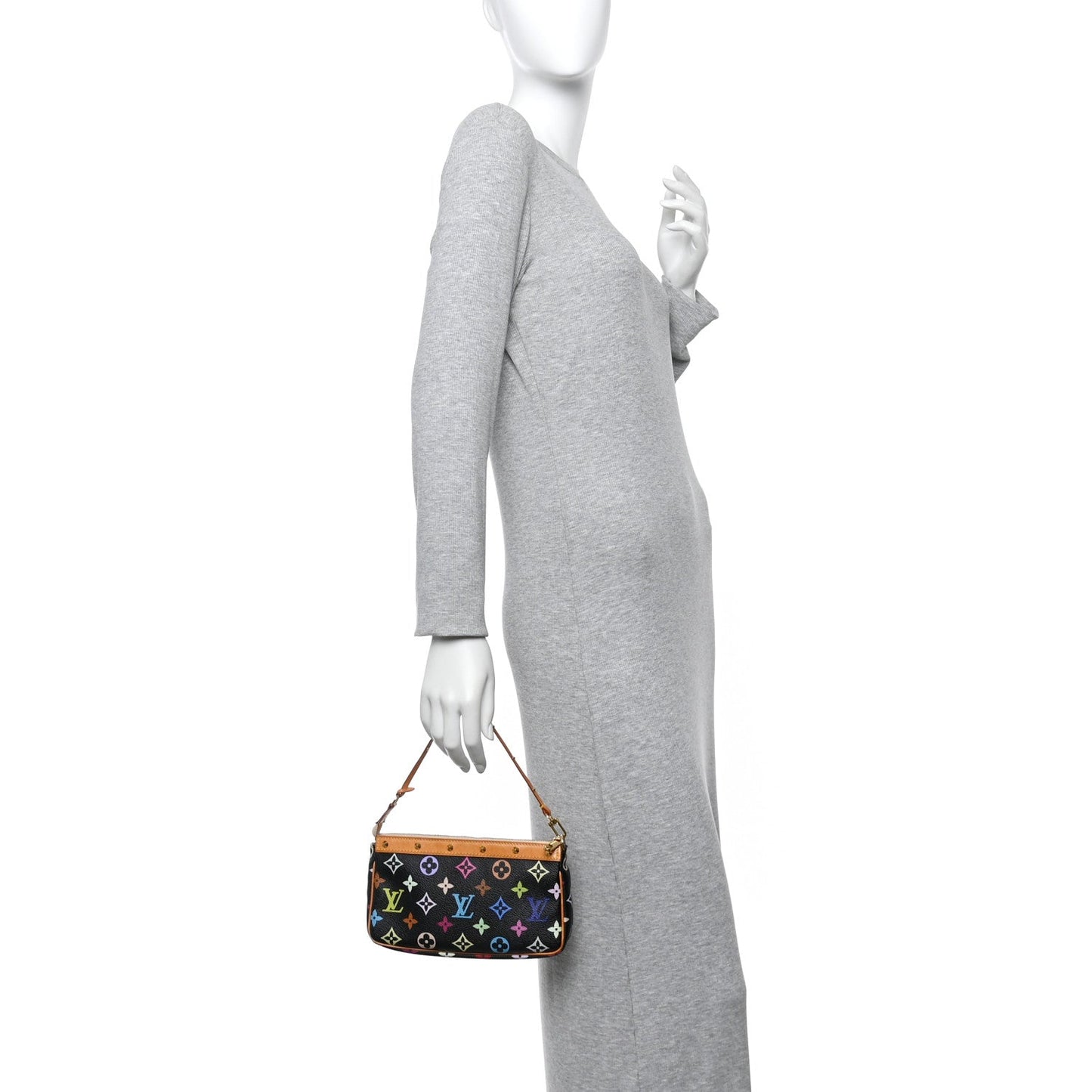 Monogram Multicolor Pochette Accessories Black