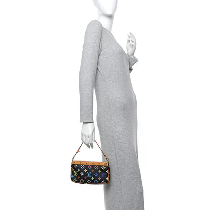 Monogram Multicolor Pochette Accessories Black