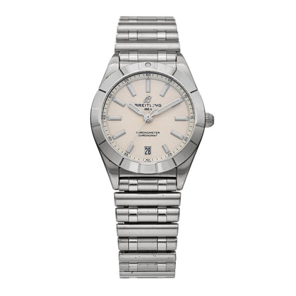 Stainless Steel 32mm Chronomat Quartz Watch White A77310101A2A1