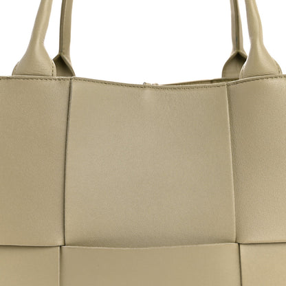 Nappa Maxi Intrecciato Medium Arco Tote Travertine
