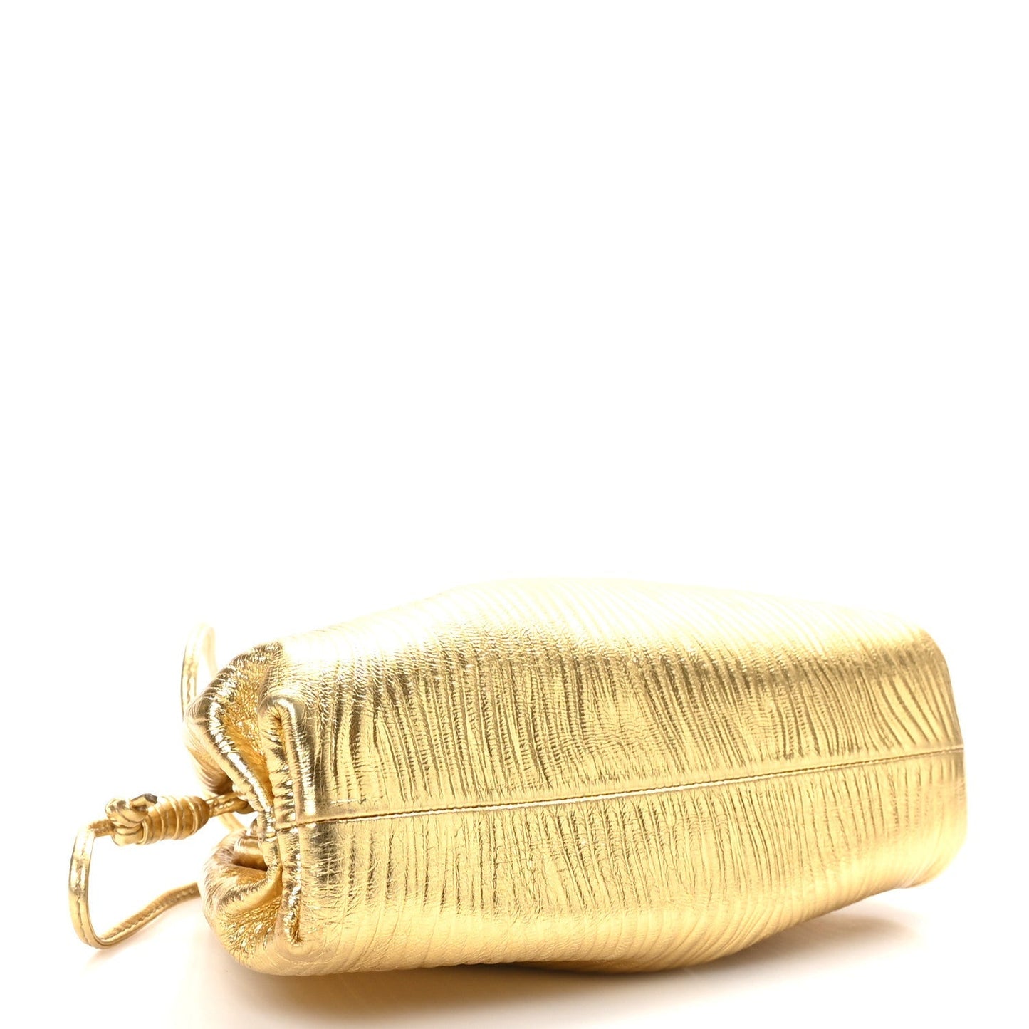 Metallic Bark Calfskin The Mini Pouch Gold
