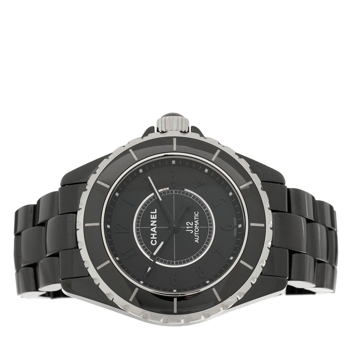 Stainless Steel Ceramic 38mm J12 Phantom Automatic Watch Black
