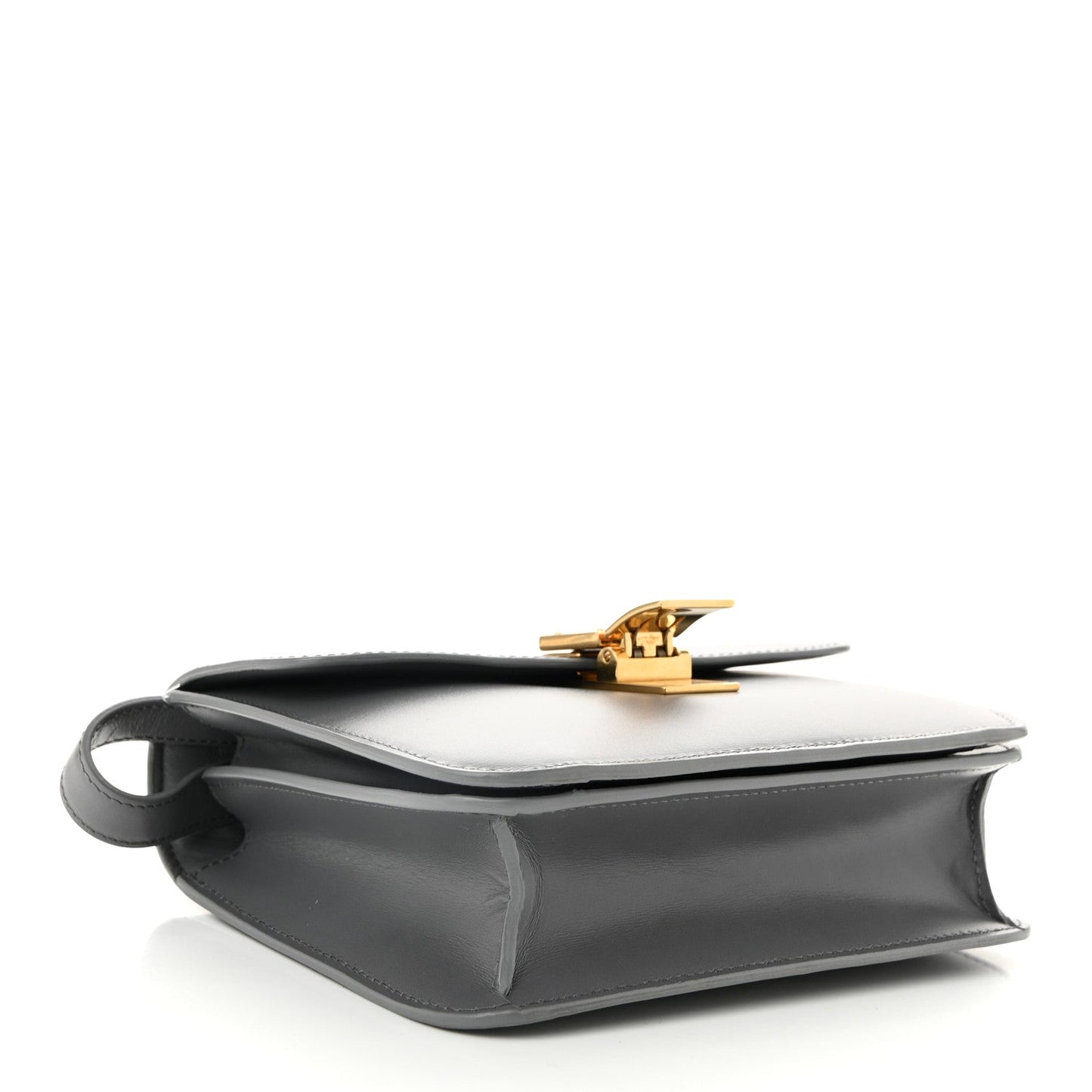 Box Calfskin Teen Classic Box Flap Bag Light Charcoal