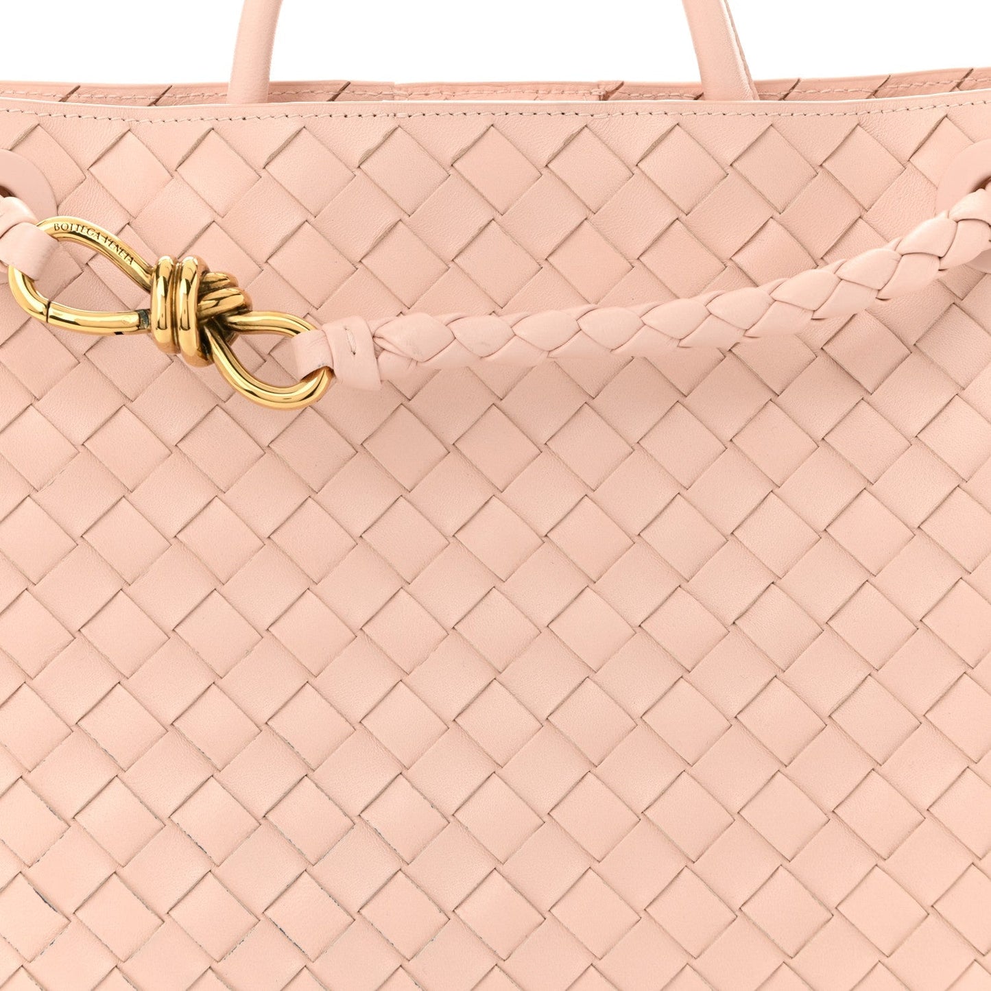 Nappa Intrecciato Medium Andiamo Shoulder Bag Lotus