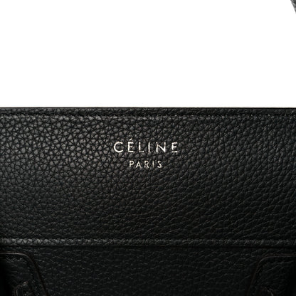 Drummed Calfskin Mini Luggage Black