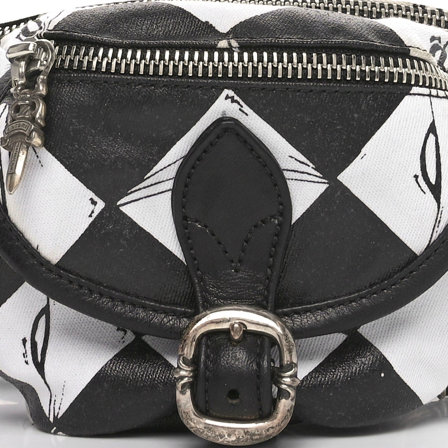 Canvas 99 Eyes Snat Pack Gunslinger Waist Bag Black White