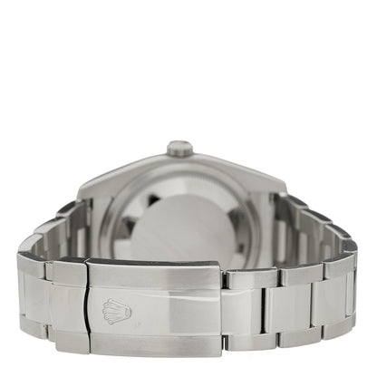Stainless Steel 18K White Gold 36mm Oyster Perpetual Datejust Watch Black 116234