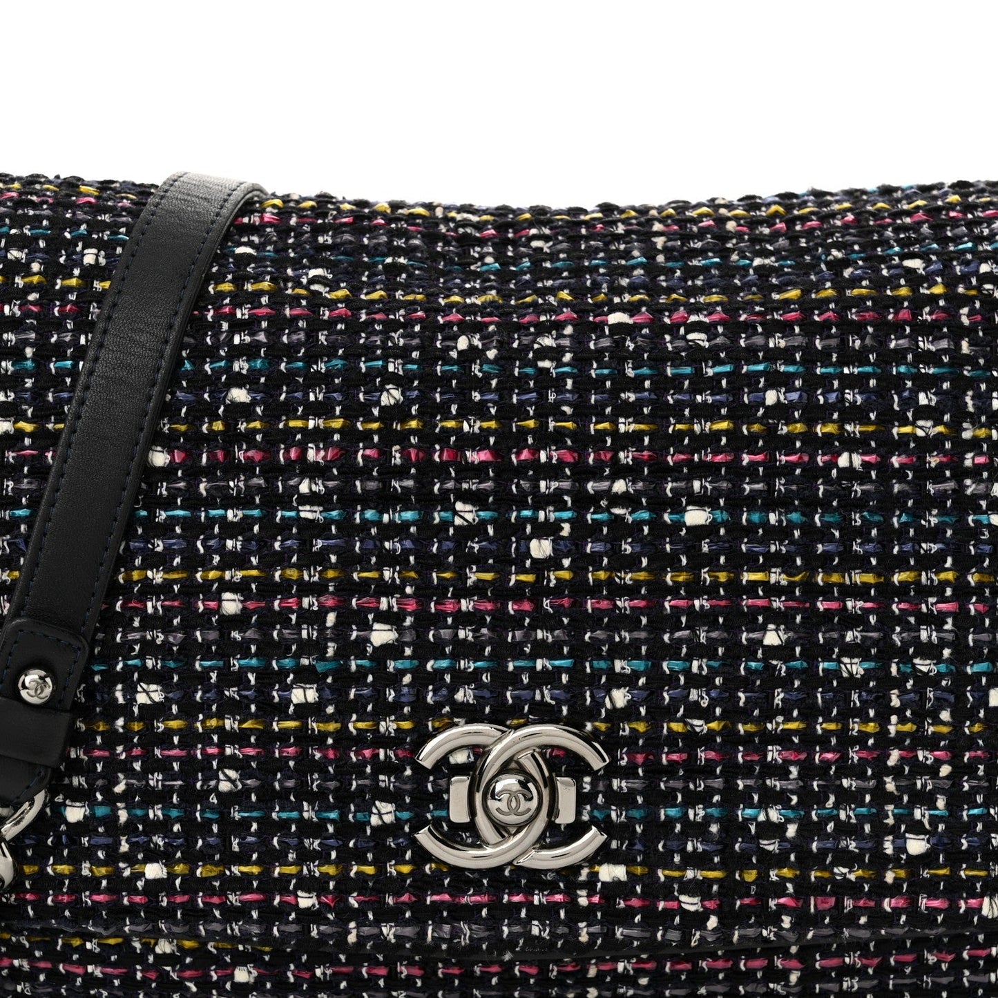 Tweed Small Messenger Flap Navy