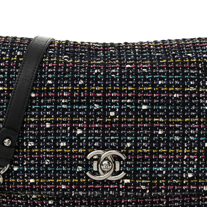 Tweed Small Messenger Flap Navy