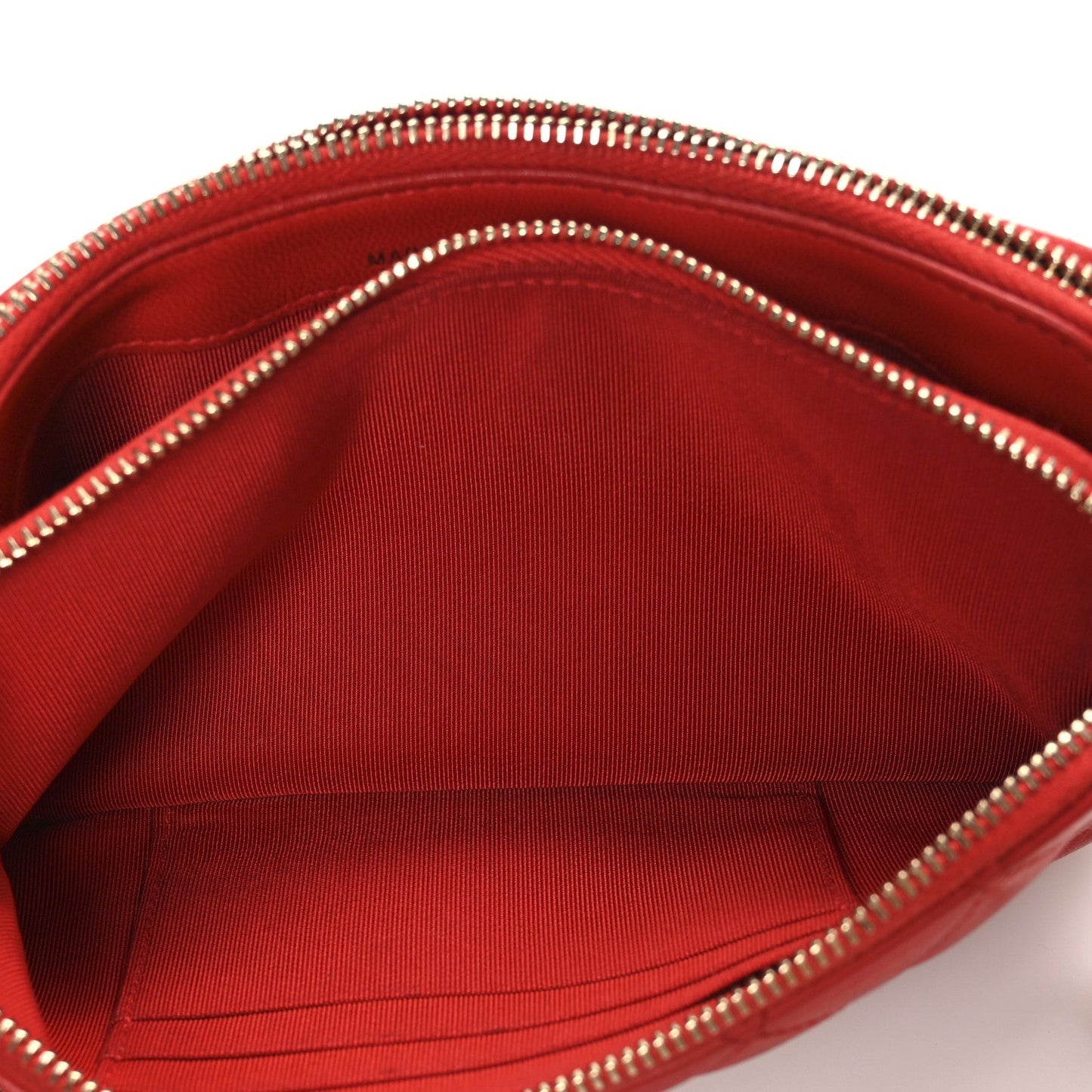 Lambskin Quilted Small Clutch With Chain Red