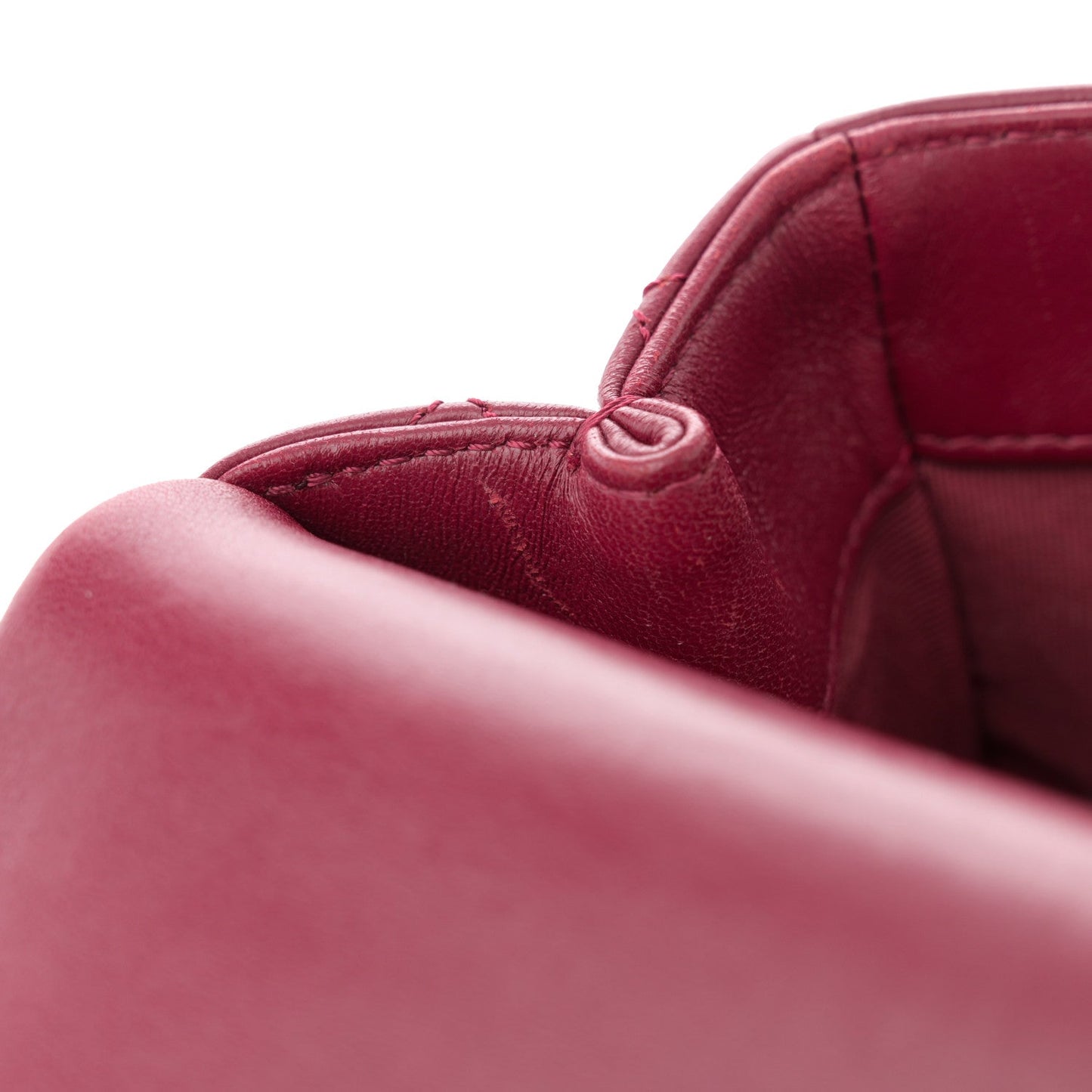 Lambskin Quilted Fancy Jewel Flap Burgundy